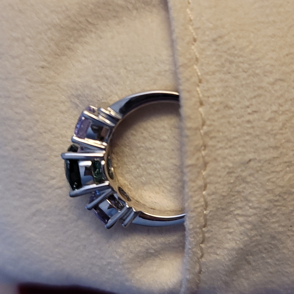 Sterling Silver Multi Gemstone Ring - image 2